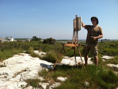 Chris Volpe painting plein air