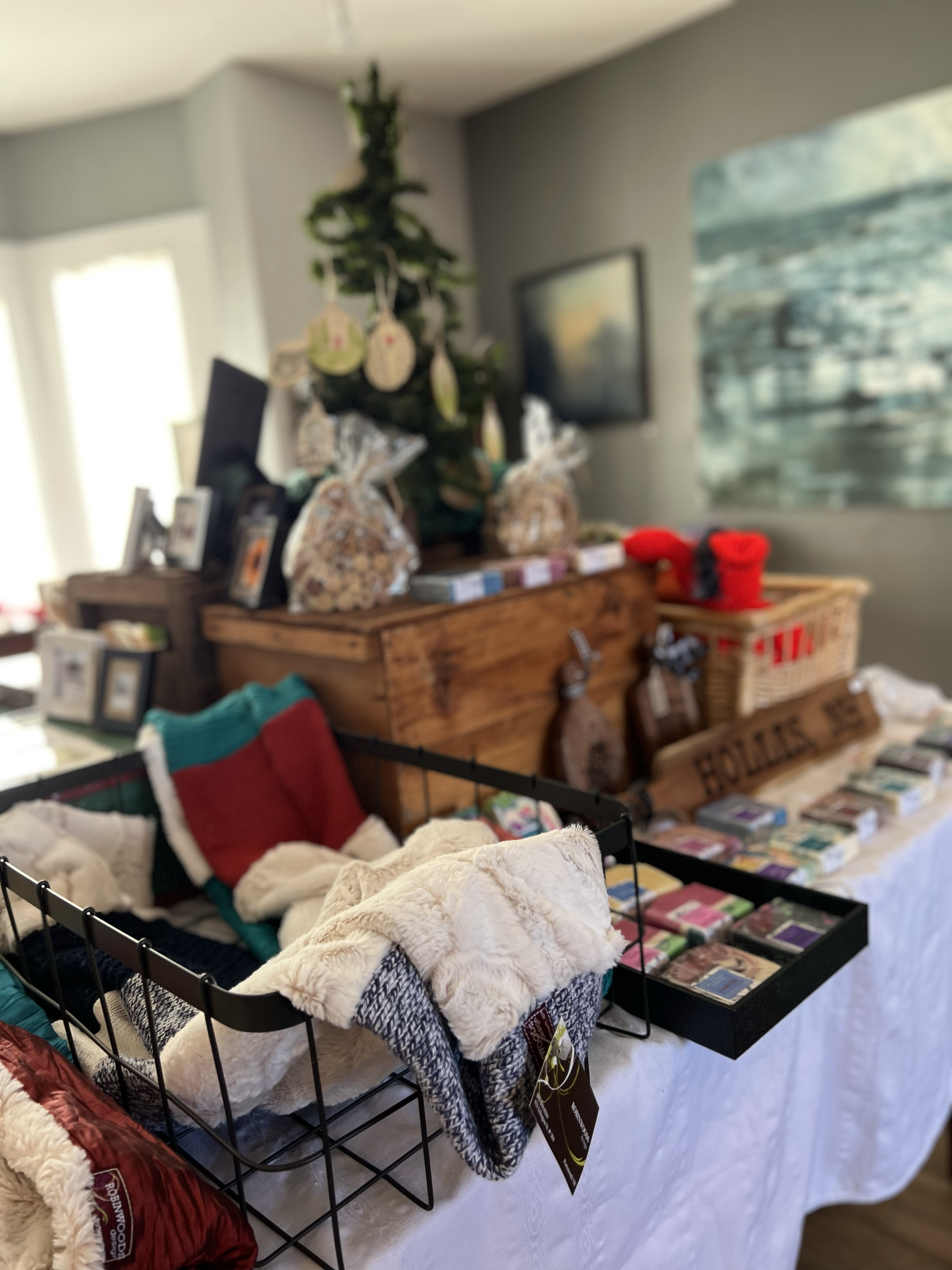 Artwork on wall at Hollis Artspace