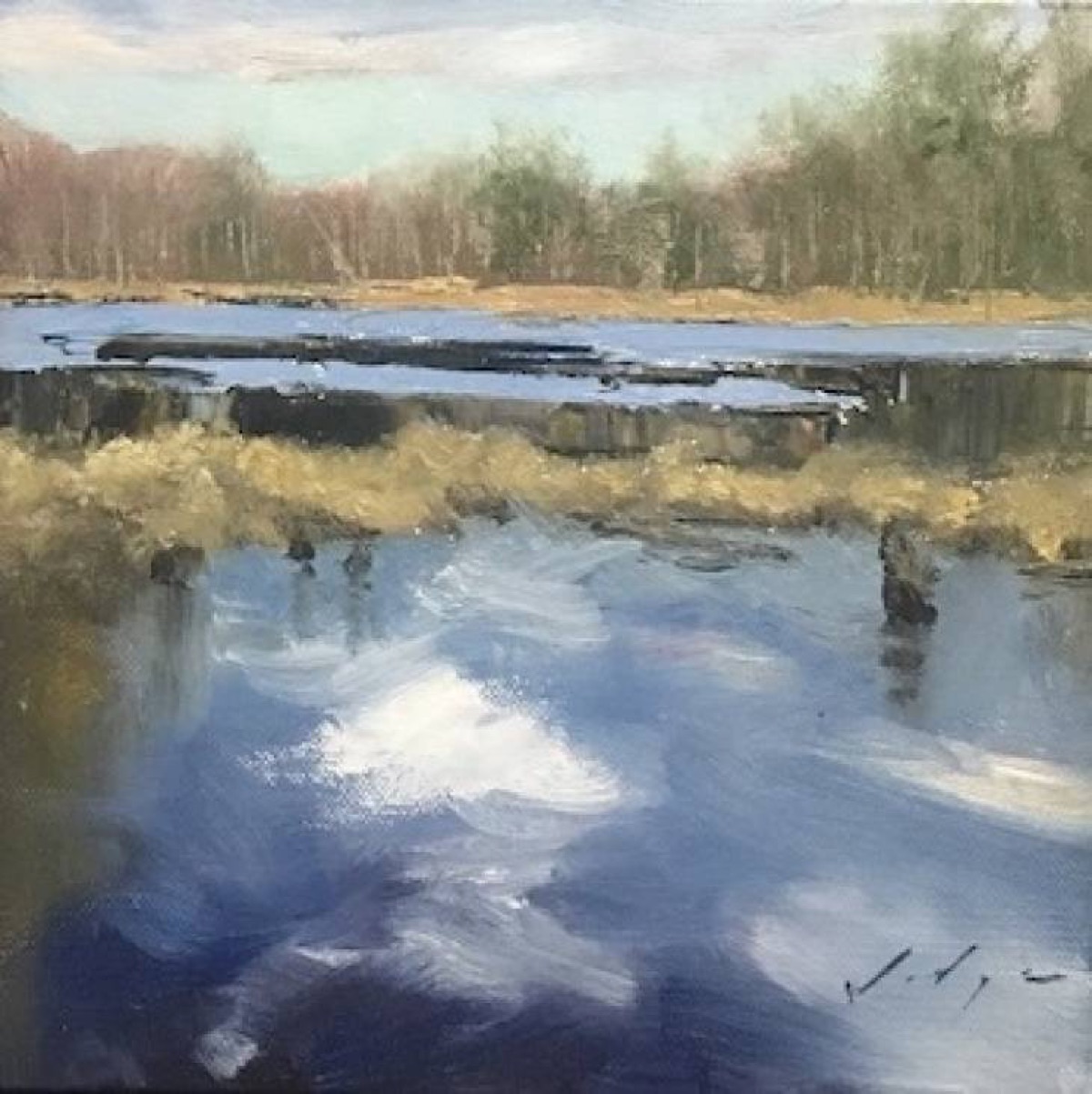 Landscape painting at Hollis Artspace