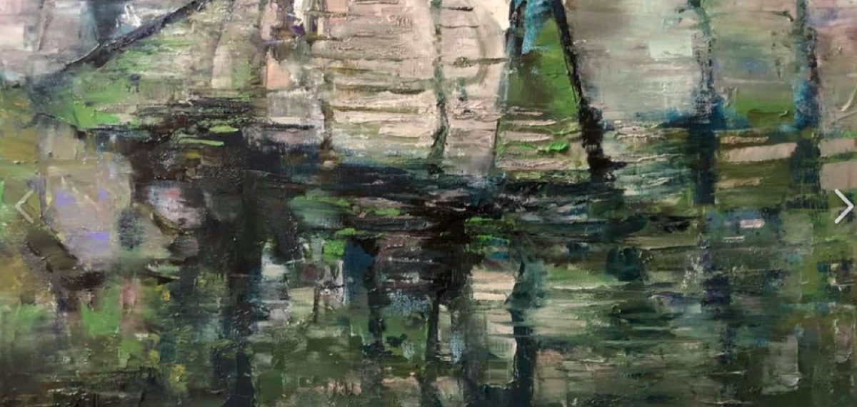Plein air painting at Hollis Artspace